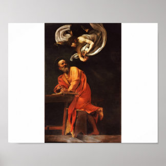 Saint Matthew, Caravaggio Poster