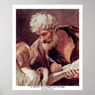 Saint Matthew Evangelist och ängeln Poster
