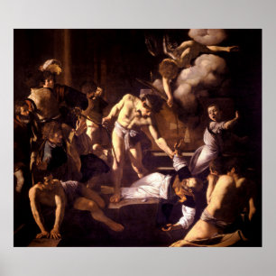 Saint Matthew Martyrdom av Caravaggio 1600 Poster