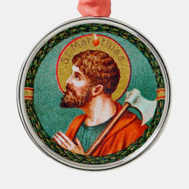 Saint Matthias Apostle (JMAS 09) Julgransprydnad Metall (Framsidan)
