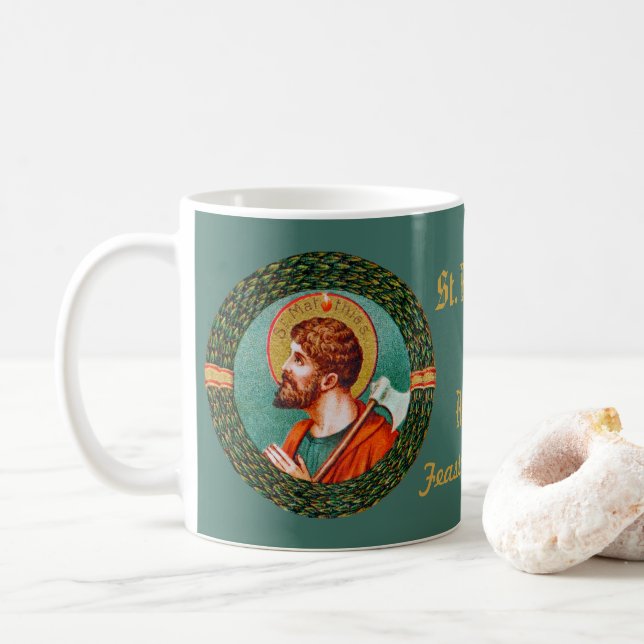 Saint Matthias Apostle (JMAS 09) Kaffemugg (Med munk)