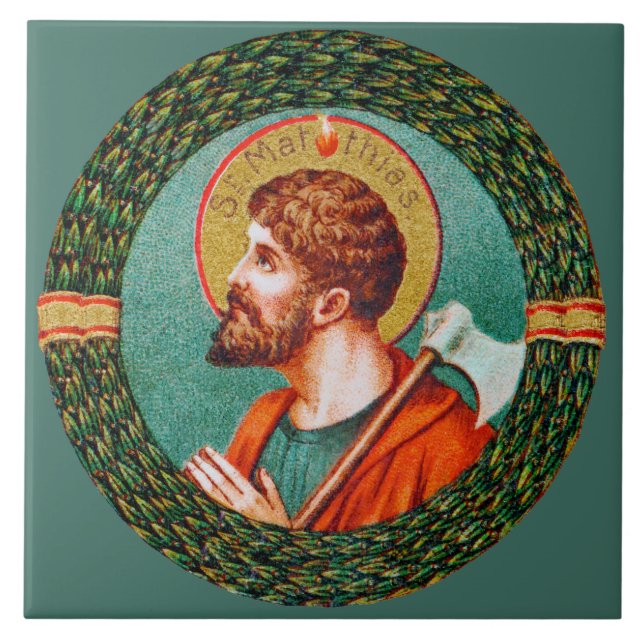 Saint Matthias Apostle (JMAS 09) Kakelplatta (Framsidan)