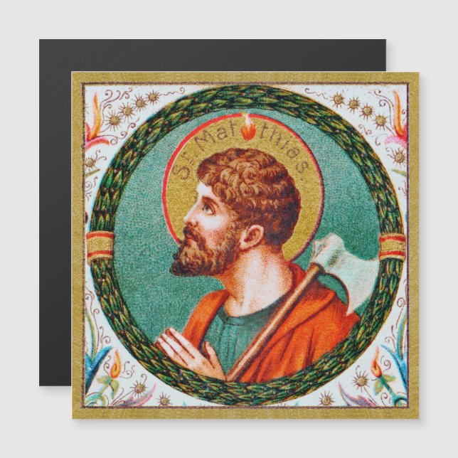 Saint Matthias Apostle (JMAS 09) Magnetisk Inbjudningskort (Fram/baksida)