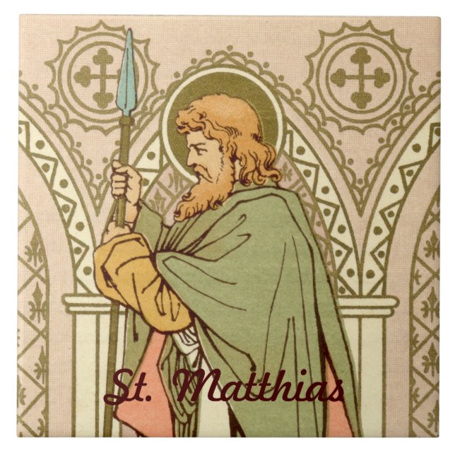 Saint Matthias Apostle (RLS 11) Kakelplatta (Framsidan)