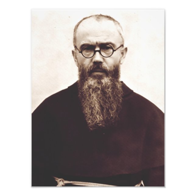 Saint Maximilian Kolbe Polsk katolsk präst Fototryck (Framsidan)