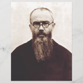 Saint Maximilian Kolbe Polsk katolsk präst Reklamblad
