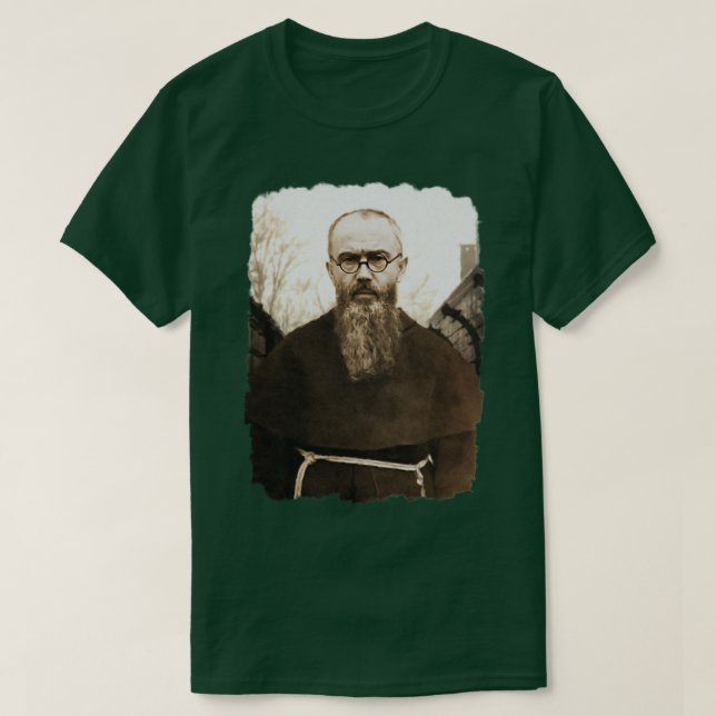 Saint Maximilian Kolbe T Shirt (Design framsida)