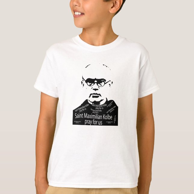 Saint Maxymilian Kolbe T-Shirt (Framsida)