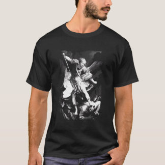 Saint Michael Archangel Angel Catholique Patron T Shirt