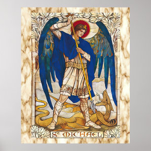 Saint MIchael Archangel Angel Saint Poster