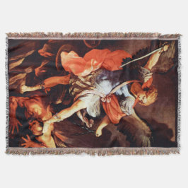 Saint Michael Archangel Angel Throw Blanket Filt