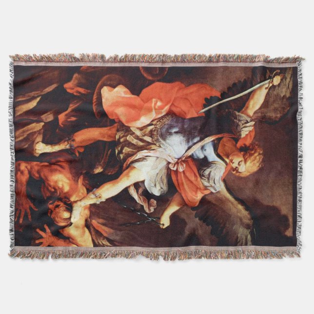 Saint Michael Archangel Angel Throw Blanket Filt (Framsidan)