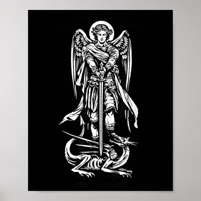 Saint Michael Archangel försvarade oss i strid Poster (Framsidan)