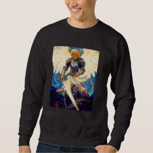 Saint Michael Archangel katolska Christian Women Lång Ärmad Tröja