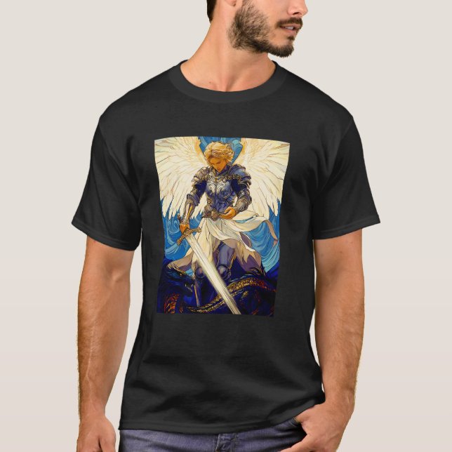 Saint Michael Archangel katolska Christian Women T Shirt (Framsida)