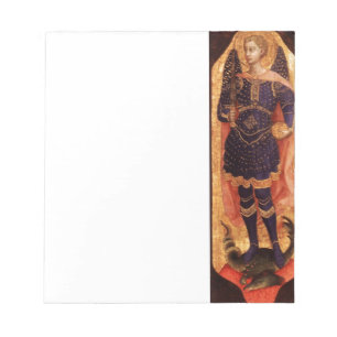 SAINT MICHAEL ARCHANGEL MED DRAGON ANTECKNINGSBLOCK