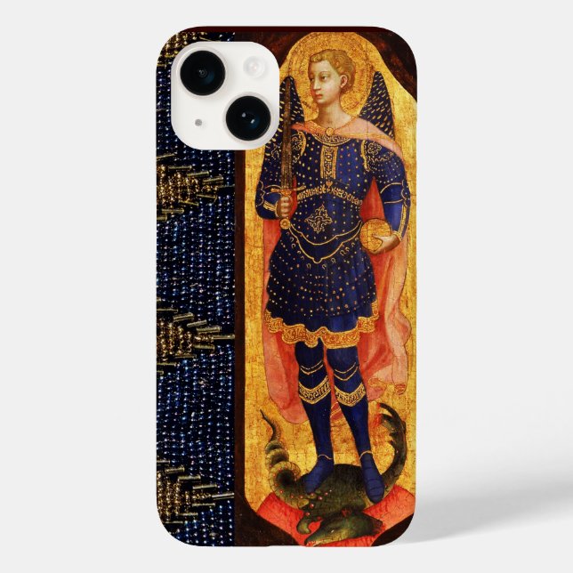 SAINT MICHAEL ARCHANGEL MED DRAGON OLD PARCHMENT (Baksida)