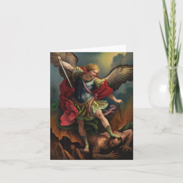 Saint Michael, Archangel Note Card Helgkort (Framsida)