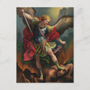 Saint Michael, Archangel Prayer Card Vykort
