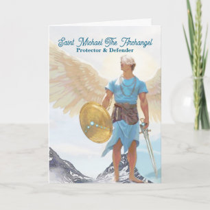 Saint Michael, Archangel Protection Hälsning Kort