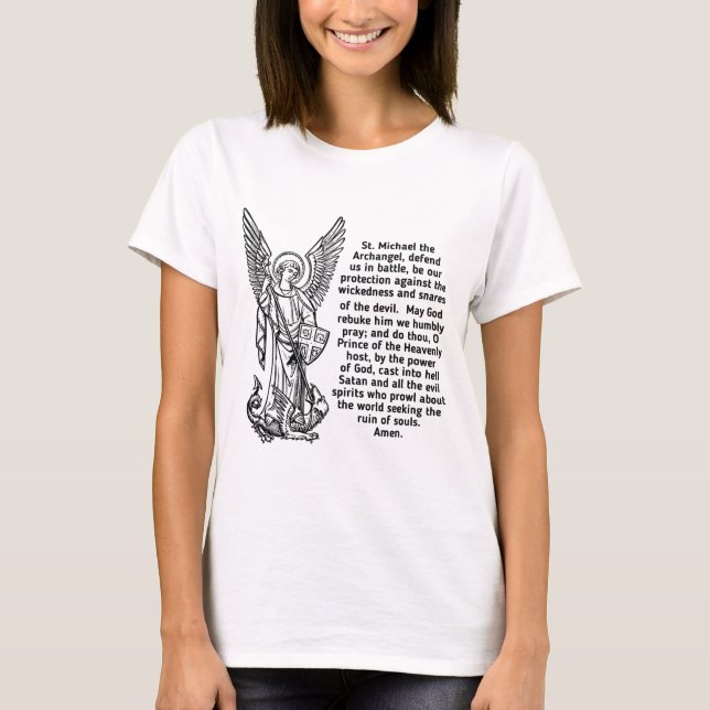 Saint Michael archangel T Shirt (Framsida)