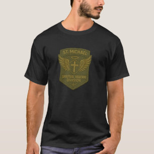 Saint Michael Ärkeängel Andlig Krigföring Drag T Shirt