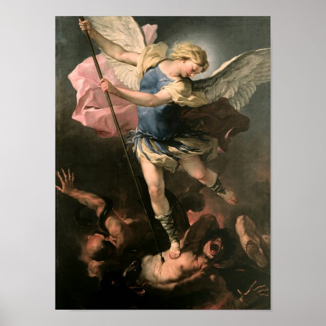 Saint Michael av Giordano Poster (Framsidan)