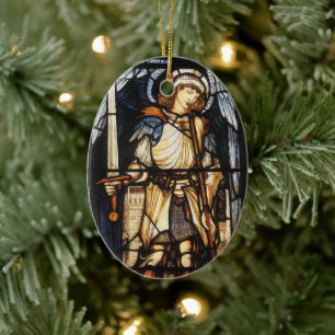 Saint Michael av Herr Edward Coley Burne-Jones Julgransprydnad Keramik