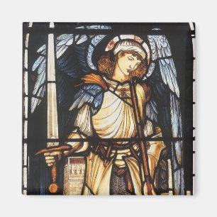 Saint Michael av Herr Edward Coley Burne-Jones Magnet