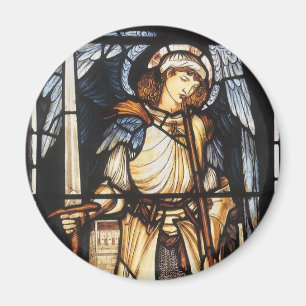 Saint Michael av Herr Edward Coley Burne-Jones Magnet