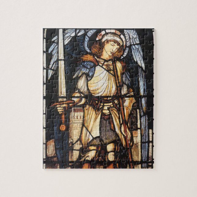 Saint Michael av Herr Edward Coley Burne-Jones Pussel (Vertikal)