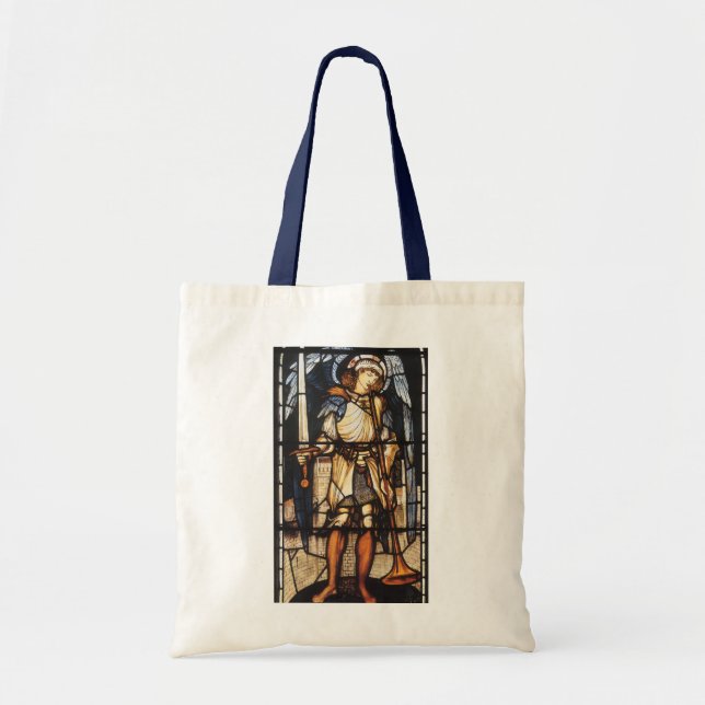 Saint Michael av Herr Edward Coley Burne-Jones Tygkasse (Framsidan)