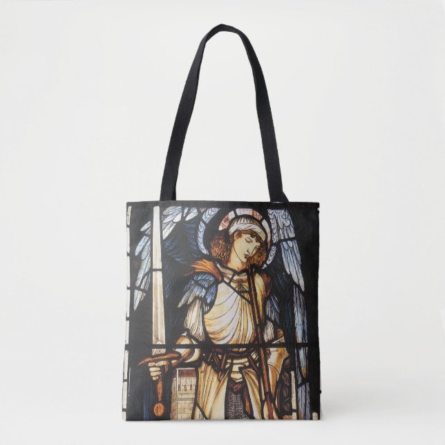 Saint Michael av Herr Edward Coley Burne-Jones Tygkasse (Framsida)