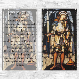 Saint Michael av Herr Edward Coley Burne-Jones Visitkort