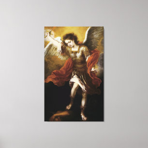 Saint Michael av Murillo Canvastryck