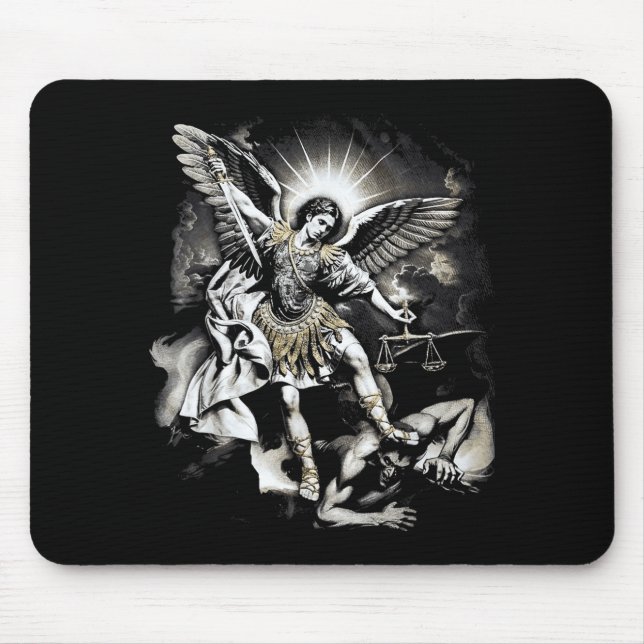Saint Michael Defeating Satan Archangel Warrior  Musmatta (Framsidan)