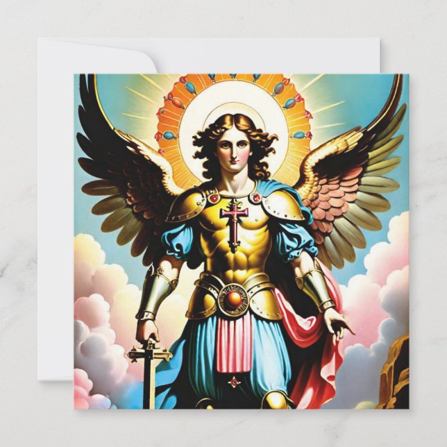Saint Michael Greeting Card Kort (Framsida)