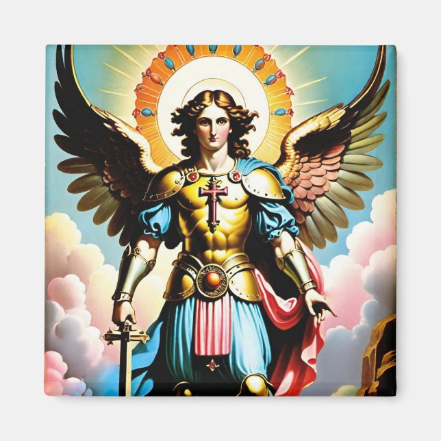 Saint Michael Magnet, katolik Magnet (Framsidan)