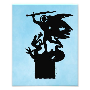 Saint Michael och Dragon Fototryck