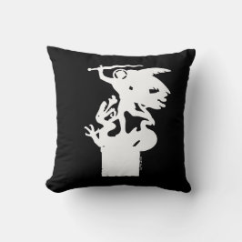 Saint Michael och Dragon (i vitt) Kudde
