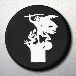 Saint Michael och Dragon (i vitt) Magnet
