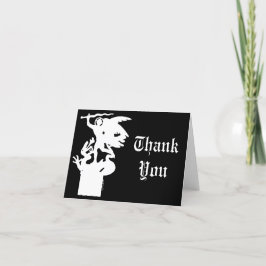 Saint Michael och Dragon (i vitt) Tack Kort