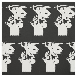 Saint Michael och Dragon (i vitt) Tyg