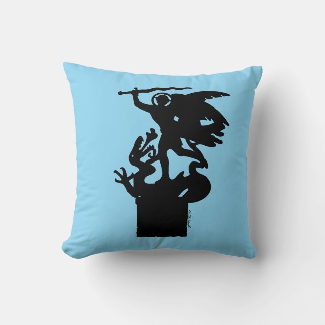 Saint Michael och Dragon Kudde (Framsida)