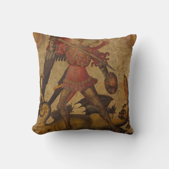 Saint Michael och Dragon Kudde (Framsida)