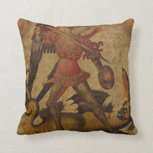 Saint Michael och Dragon Kudde