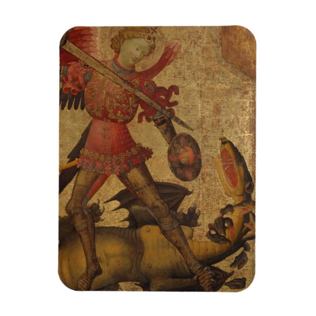 Saint Michael och Dragon Magnet (Vertikal)
