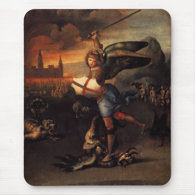 Saint Michael och Dragon Musmatta (Framsidan)