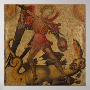 Saint Michael och Dragon Poster