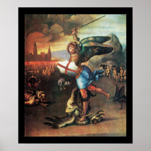 Saint MICHAEL OCH DRAGON Poster